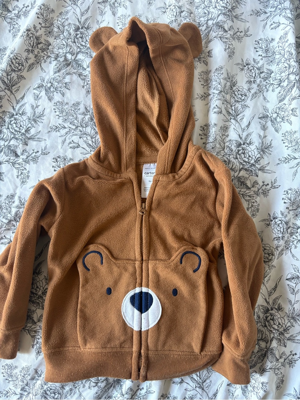 Carter's Brown Bear-Ear Hooded Fleece Vest